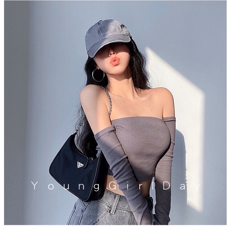 MS544 Áo quây dài tay, áo kiểu quây croptop tay rời PhuLinhShop