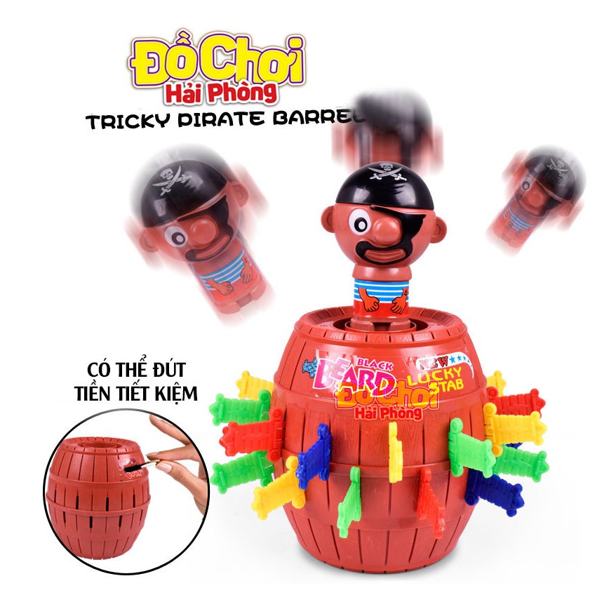 Trò chơi đâm hải tặc - Pop-Up Pirate - Đồ chơi Board Game - Cỡ lớn (Hình thật, Có sẵn) ( ĐỒCHƠITRẺEM )