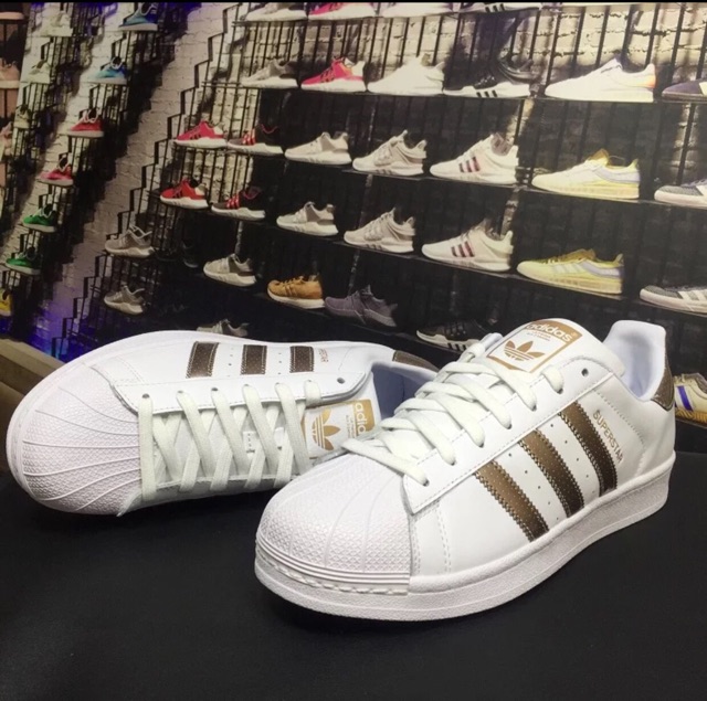 XẢ KHO THANH LÝ [Sẵn] ADIDAS SUPERSTAR GOLD giày thể thao cao cấp dành cho nam và nữ [XIÊU RẺ]