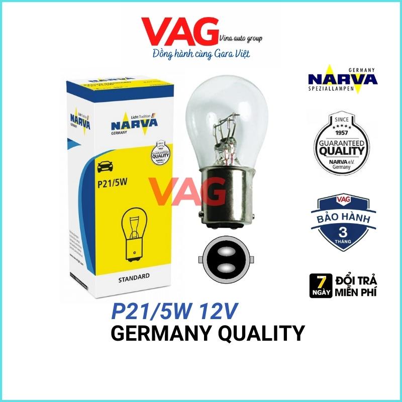 [Chính hãng] Bóng đèn phanh ô tô, xe máy chân cài P21/5W 12V chính hãng NARVA từ Đức (Giá 1 bóng)