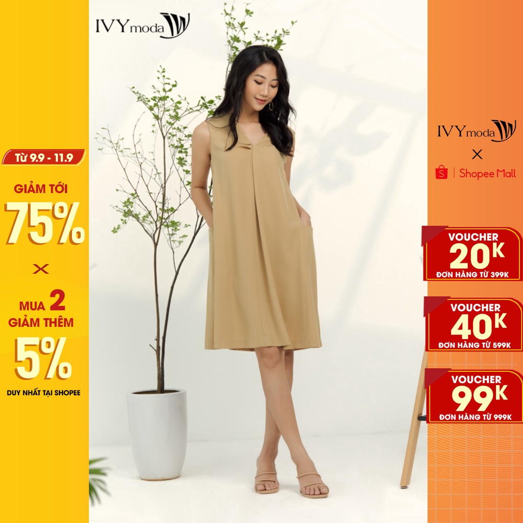 Đầm suông cổ cách điệu IVY moda MS 40B8744