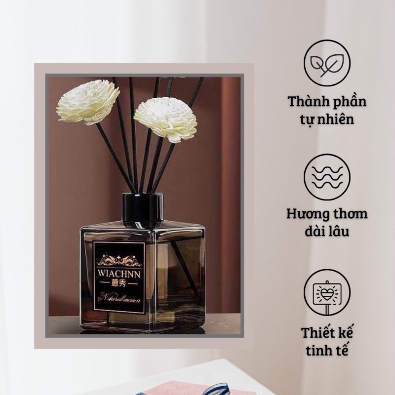Tinh Dầu Thơm Phòng Thiên Nhiên WIACHNN Bản Sang Trọng 50ml Để Phòng Que Gỗ Tự Khuếch Tán.