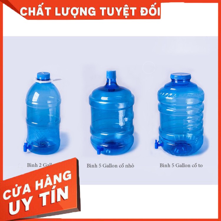 Bình Gallon Việt Nhật 7,5 lít, 18 lít, 20 lít - Bình Nước Nhựa Việt Nhật - Bình gallon 20 lít Có Vòi Rót