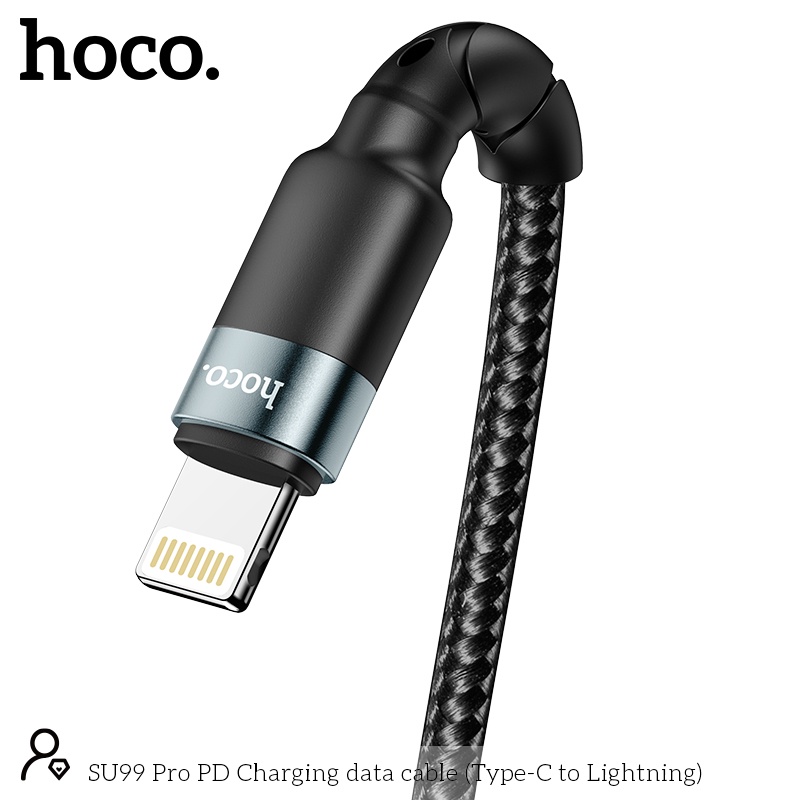 Cáp sạc nhanh Hoco SU99 Pro / PD20W Type-C ra -IP dây truyền tải dữ liệu dài 1m - Chính hãng