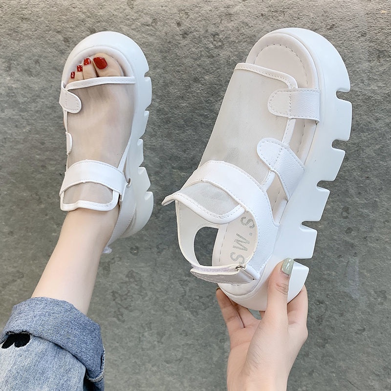 Xăng đan Đế Dày Phối Lưới Phong Cách La Mã Thời Trang Mùa Hè Dành Cho Nữ S 2022