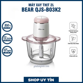[Sales một ngày duy nhất]_ Máy xay thịt, xay rau củ quả, hành tỏi ớt Bear. Model QSJ- B03K2.