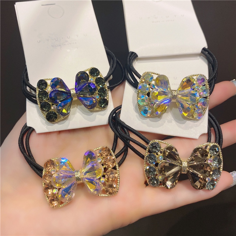 Dây Buộc Tóc Cao Su Cột Tóc Đuôi Ngựa Đính Đá Pha Lê Lấp Lánh Phong Cách Hàn Quốc 2022 Thời Trang Mới