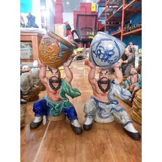 Chậu tượng trồng cây bonsai  Lỗ Trí Thâm bê vò cao 34cm