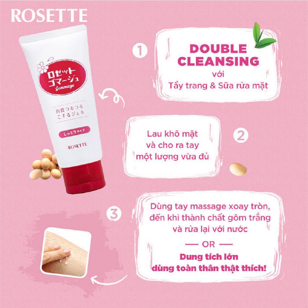 Tẩy tế bào chết da mặt Rosette Peeling Gel tẩy da chết của Nhật Số 1 Cosmo 120g