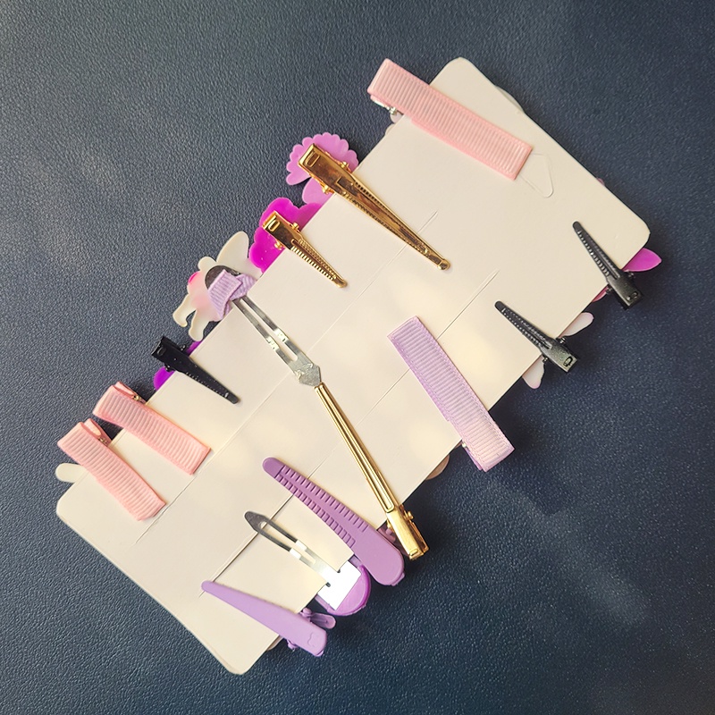 Set 14 Kẹp Tóc Nhiều Màu Sắc Dễ Thương Cho Bé