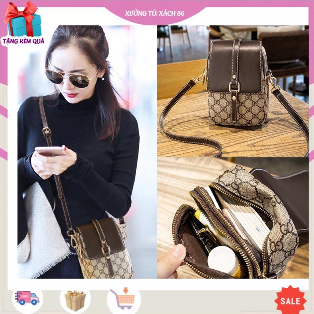 Túi Xách mini Đeo Chéo Nữ Đựng Điện Thoại Chất Da Thời Trang Cá Tính - TDC072