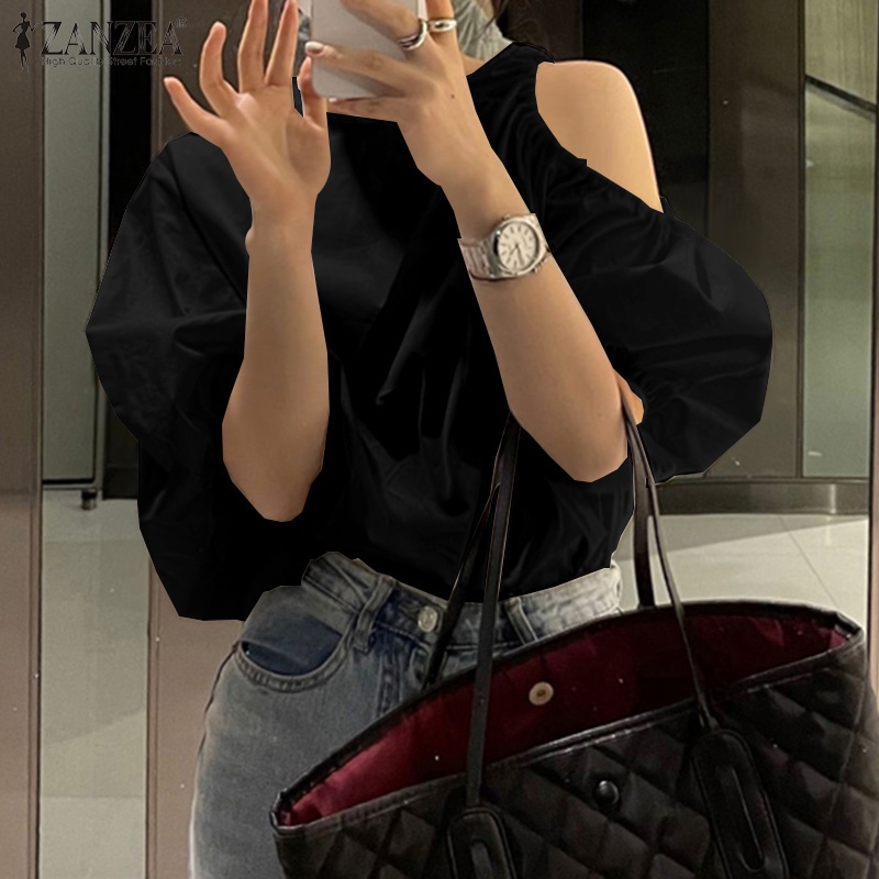 Áo kiểu ZANZEA trễ vai tay dài thời trang nữ tính thanh lịch