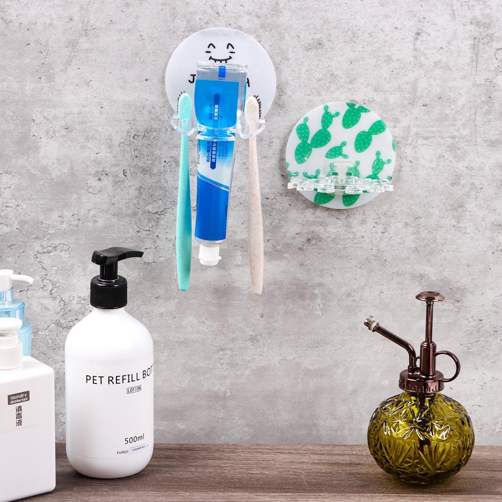 Giá Đỡ Bàn Chải Đánh Răng / Dao Cạo Râu Bằng Nhựa Gắn Tường Không C