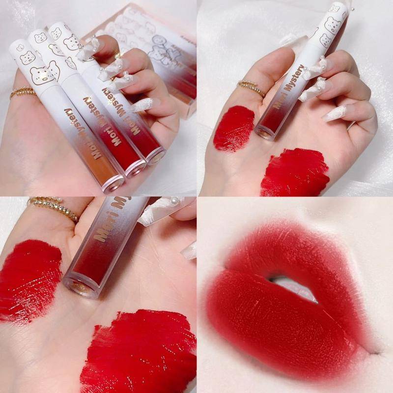 [Hàng mới về] Set 5 Thỏi Son Kem Hiệu Ứng Gương Không Thấm Nước Và Mồ Hôi Lâu Trôi