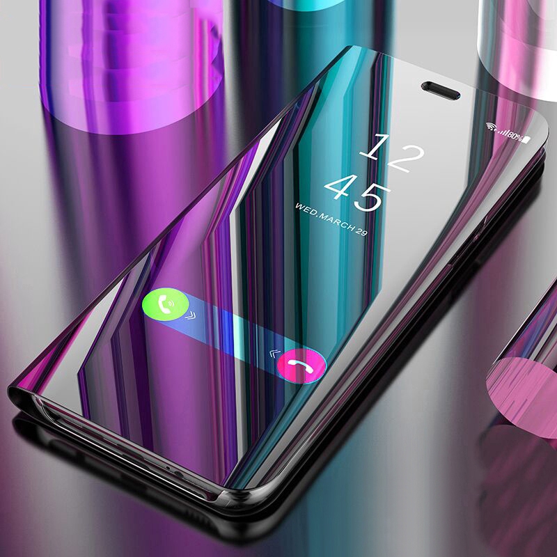 Ốp Điện Thoại Nắp Lật Tráng Gương Thông Minh Cho Samsung Galaxy S10 Plus S10e