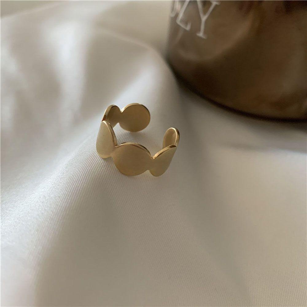 Nhẫn Đeo Khớp Ngón Tay Bản Rộng Họa Tiết Hình Học Điều Chỉnh Được Thời Trang Cho Nữ