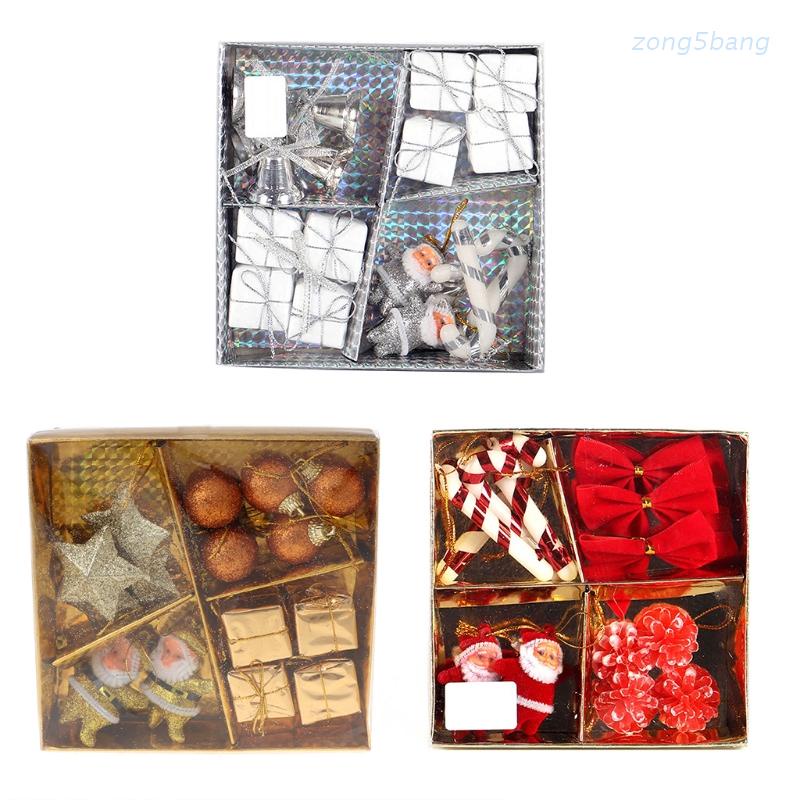 Set 16 quả châu treo trang trí cây thông noel/ năm mới