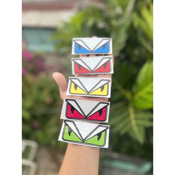Tem nổi mắt fendi đủ màu 9x3.8cm, tem cao cấp chống thấm nước không bay màu