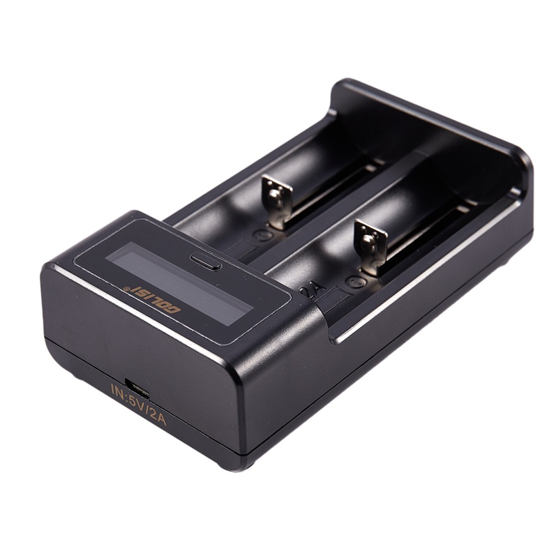 Cục Sạc Nhanh Thông Minh Golisi I2 2.0A Mini Màn Hình Lcd 18650 26650 20700 21700