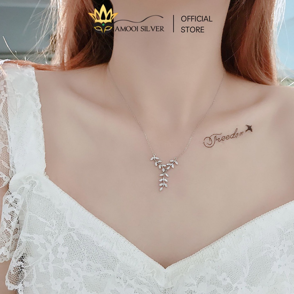 Dây chuyền bạc S925 3 lá - Amooi Silver AD66