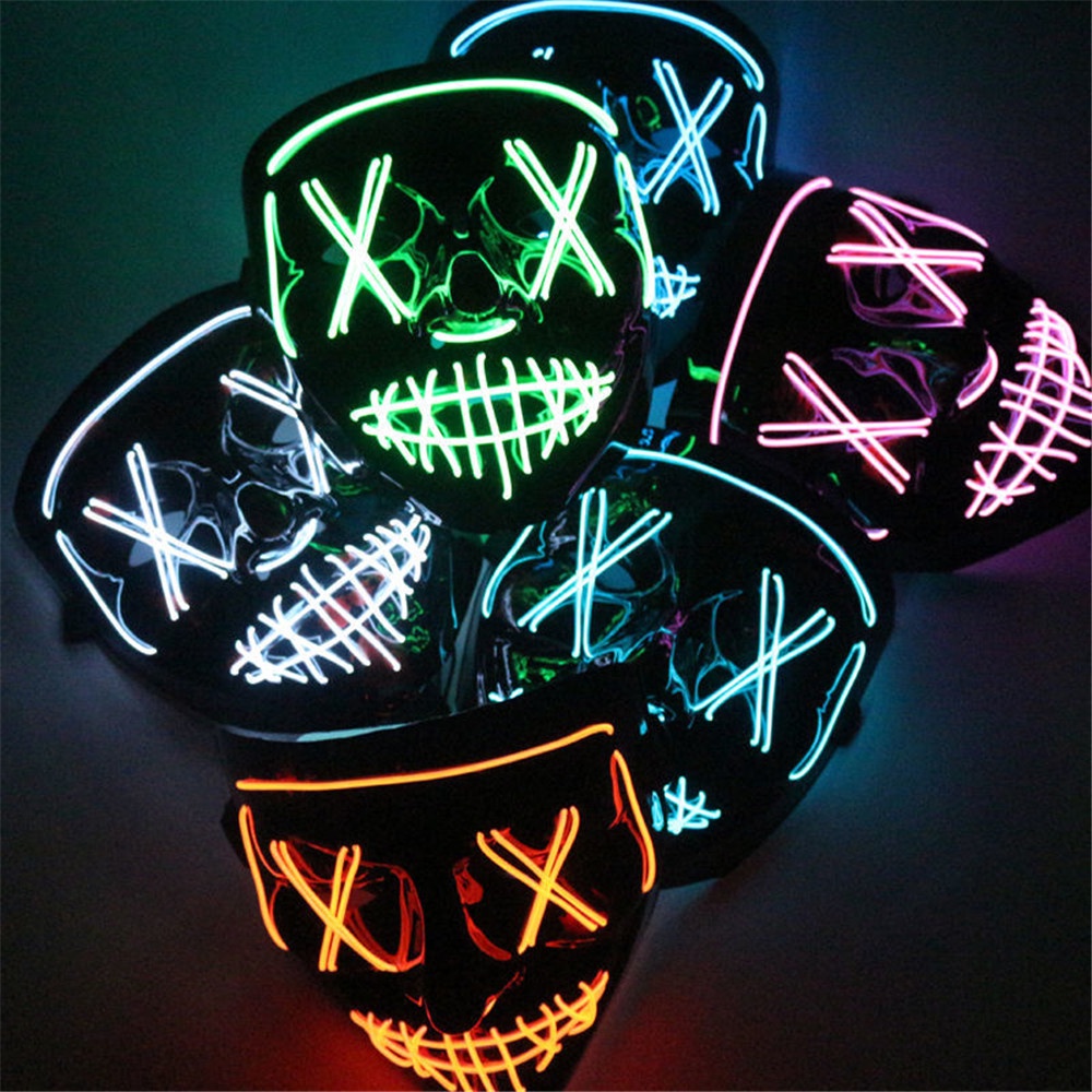 Mặt nạ đèn led phát quang hóa trang dịp halloween độc đáo