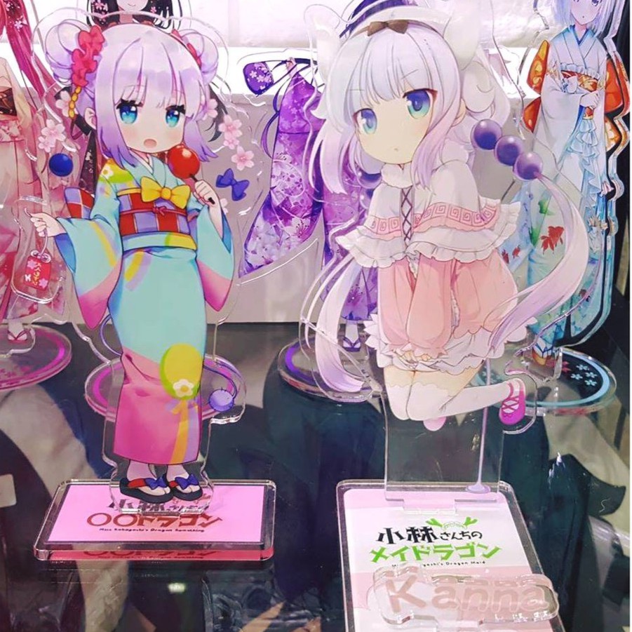 Mô Hình Standee acrylic anime hình Kanna và Tohru