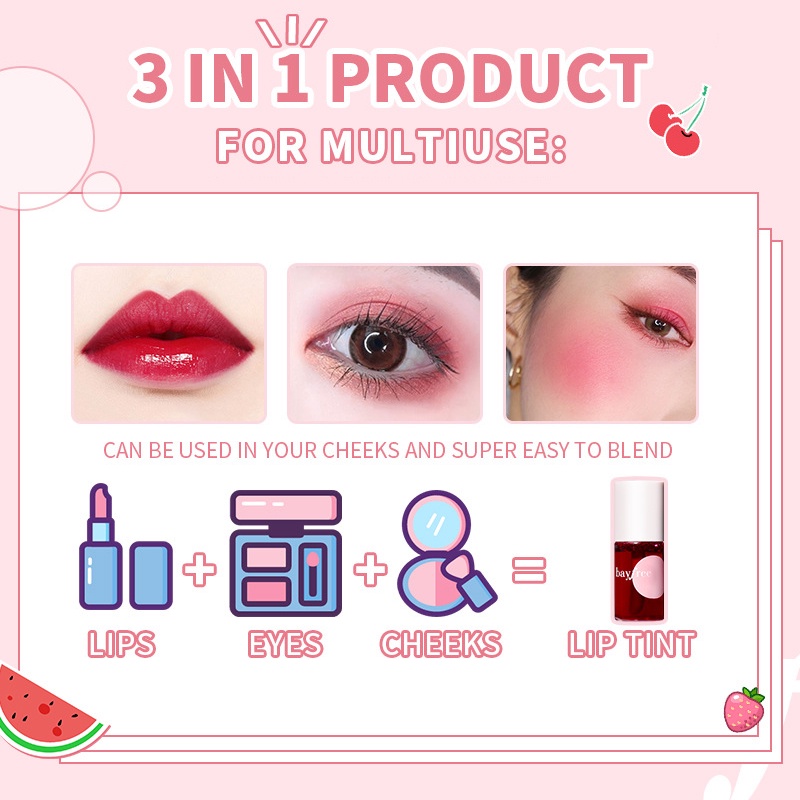 Son Môi Dạng Lỏng 3 Trong 1 Dưỡng Ẩm Tự Nhiên Mềm Mượt Chống Thấm Nước Lâu Trôi