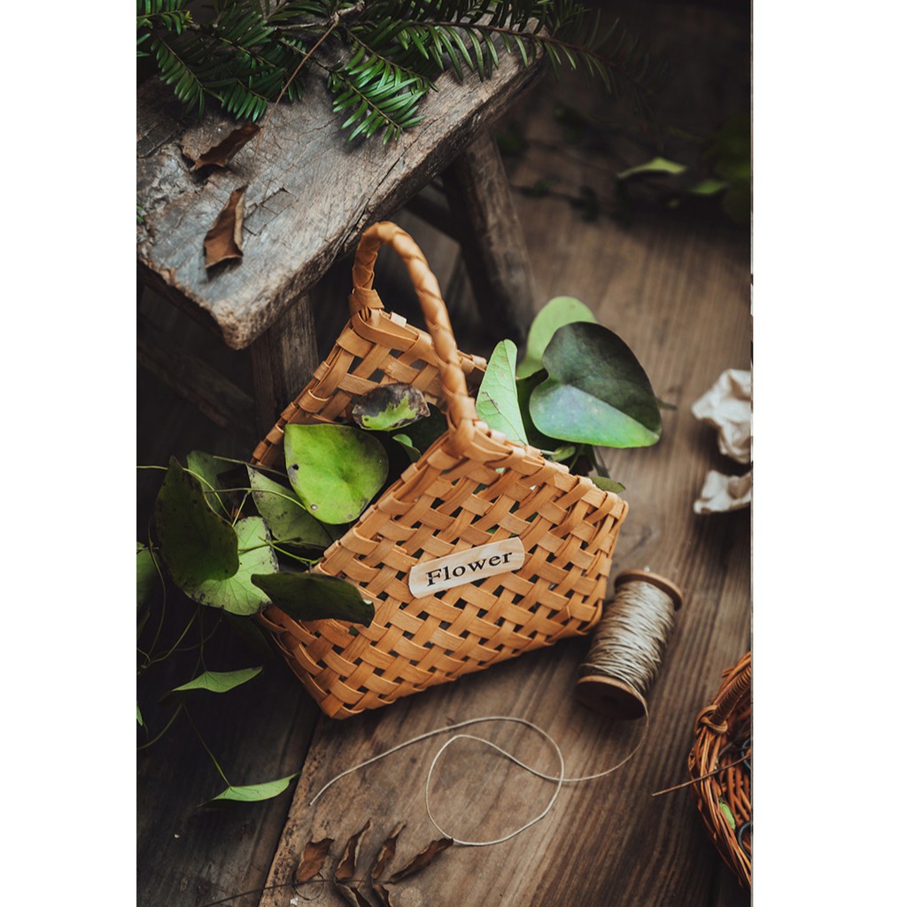 Giỏ mây tre đựng hoa, trái cây