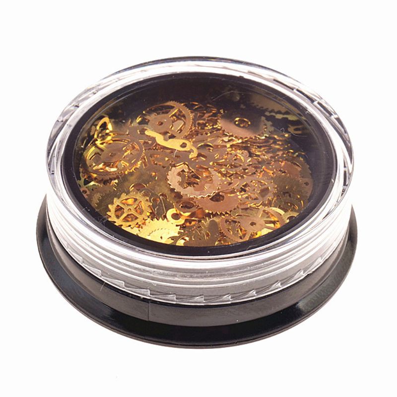 Set 2 hộp phụ kiện làm trang sức hình bánh răng mini bằng nhựa resin UV