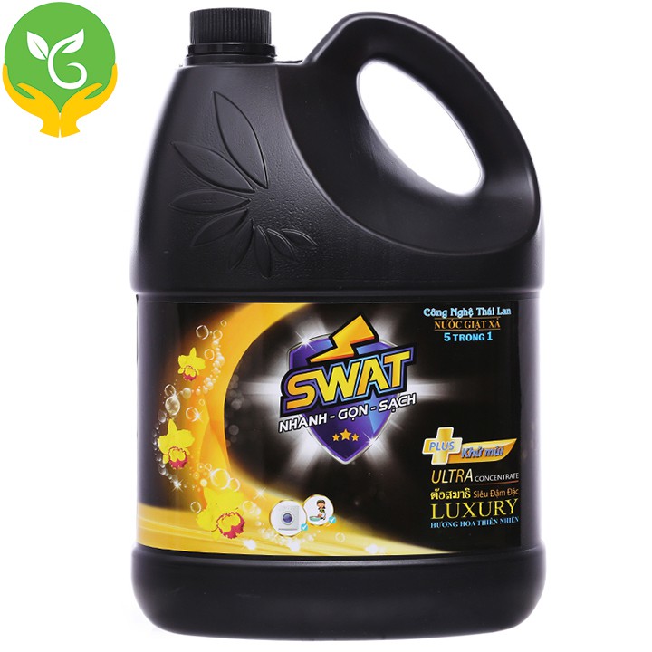 Nước Giặt Xả 5 in 1 SWAT Hương Luxury Siêu Thơm 2.2kg/3.8kg - Siêu tiết kiệm giúp diệt khuẩn, công nghệ lưu hương kép