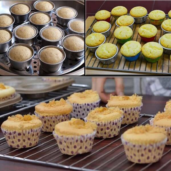 Combo 10 Khuôn Làm Bánh Flan Có Nắp Inox 304