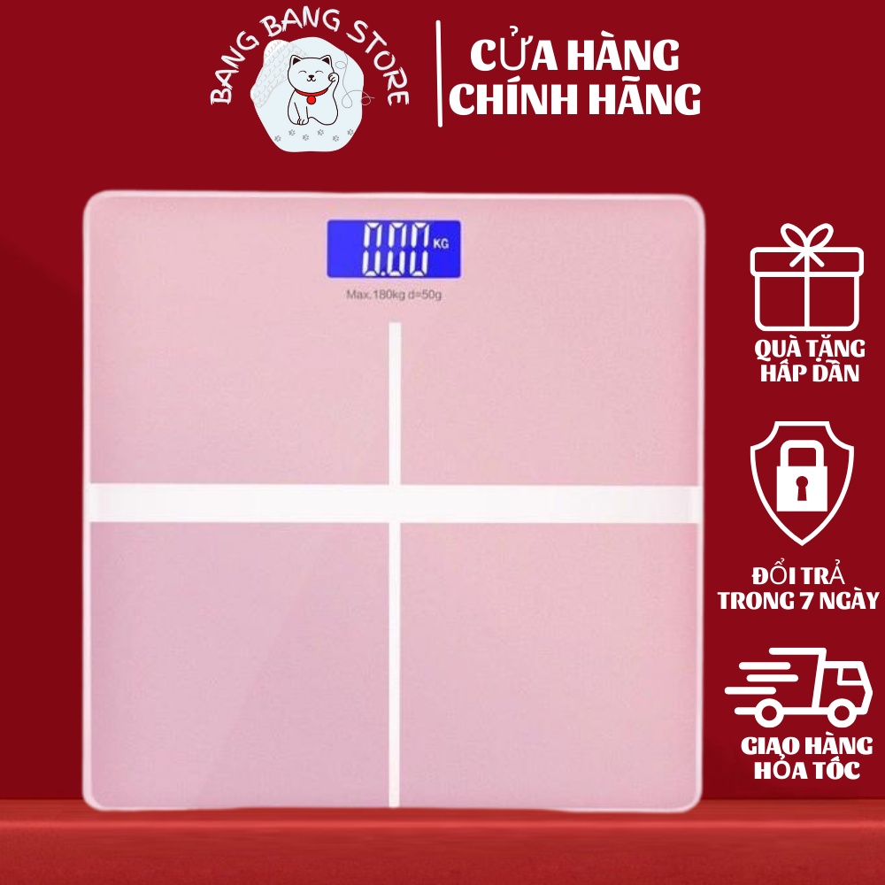 Cân sức khỏe điện tử mặt kính cường lực trọng lượng tối đa 200kg độ chính xác tuyệt đối, bảo hành 12 tháng