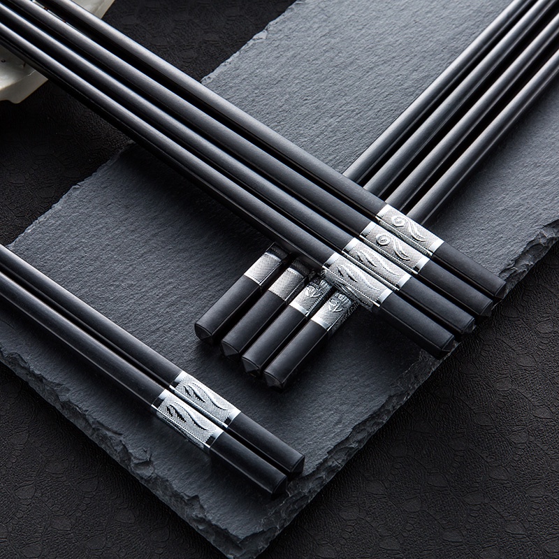 1/5/10 Cặp Đũa Ăn Chống Trượt Chống Ẩm Cao Cấp Có Thể Tái Sử Dụng Tiện Lợi