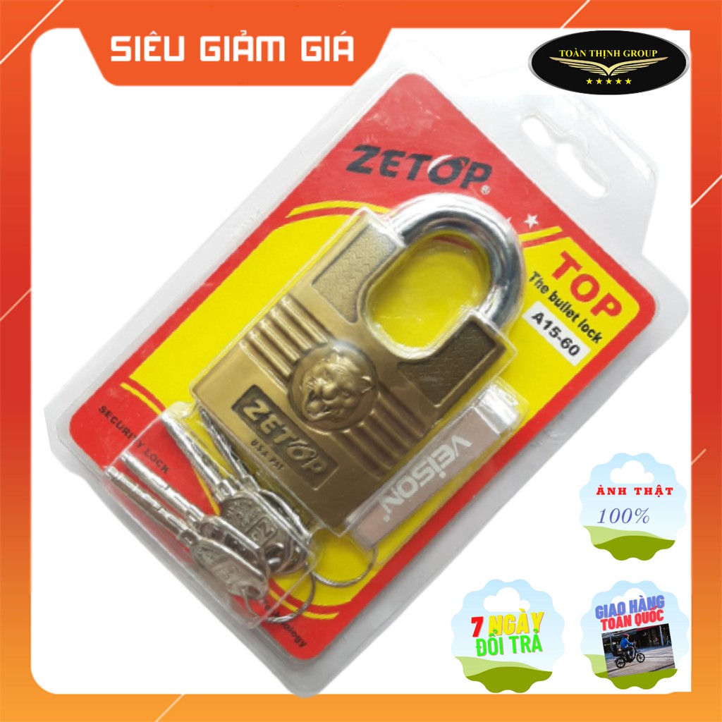 [Ảnh Thật] Ổ khóa chống cắt chống trộm zetop - 4 chìa (Loại tốt) chính hãng, chất liệu hợp kim bền bỉ A15-60