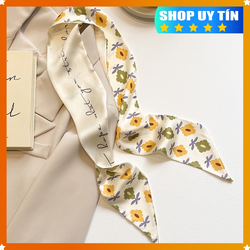 Khăn Lụa 8x110cm quàng cổ quấn túi xinh xắn