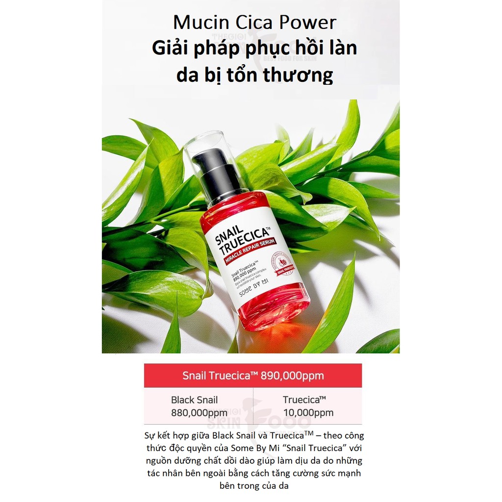 Tinh Chất Dưỡng Phục Hồi, Cải Thiện Vết Thâm, Sẹo, Làm Dịu Da Some By Mi Snail Truecica Miracle Repair Serum 50ml