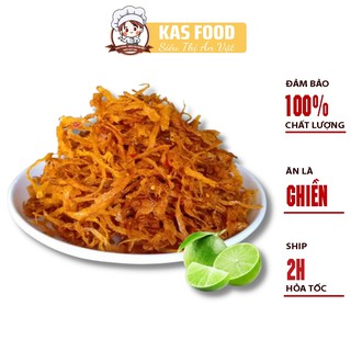Mực xé sợi tẩm vị cay MTV250 loại ngon, sợi to, đậm vị 250g - Kas Food