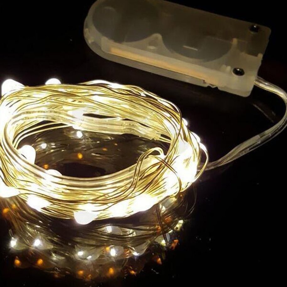 Dây đèn LED 2m với 20 bóng đèn LED chạy bằng pin