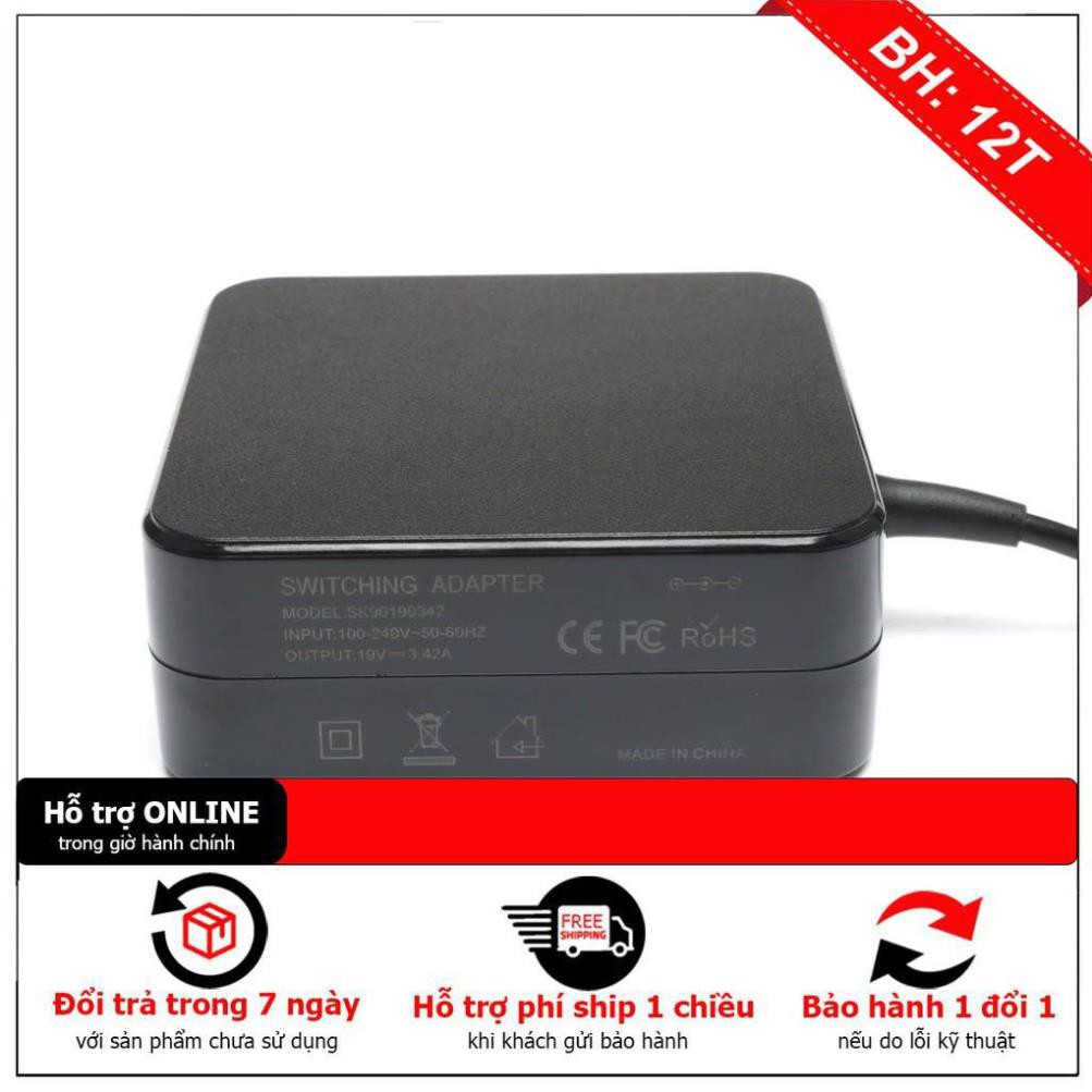 Sạc vuông cho laptop ASUS 19V-2.37A đầu 4.5*3.0 mm