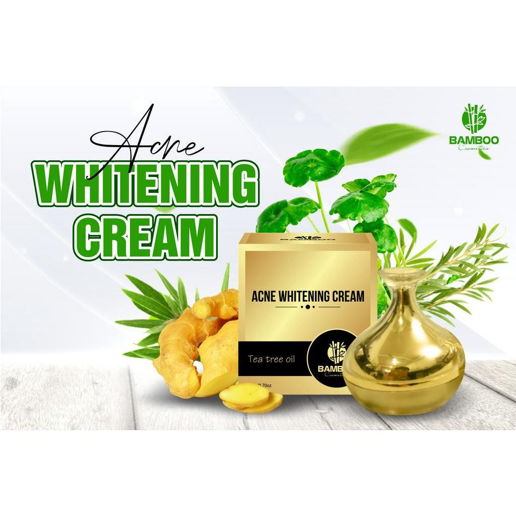 Kem mụn Acne Whitening Cream Bamboo giúp mờ thâm dưỡng trắng da hũ 20g
