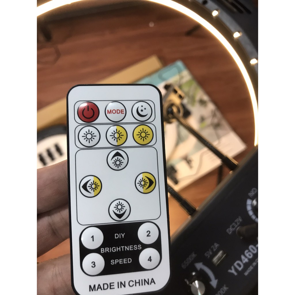 Đèn livestream siêu sáng size 36 46 kèm chân và remote chuyên dùng makeup, phun xăm