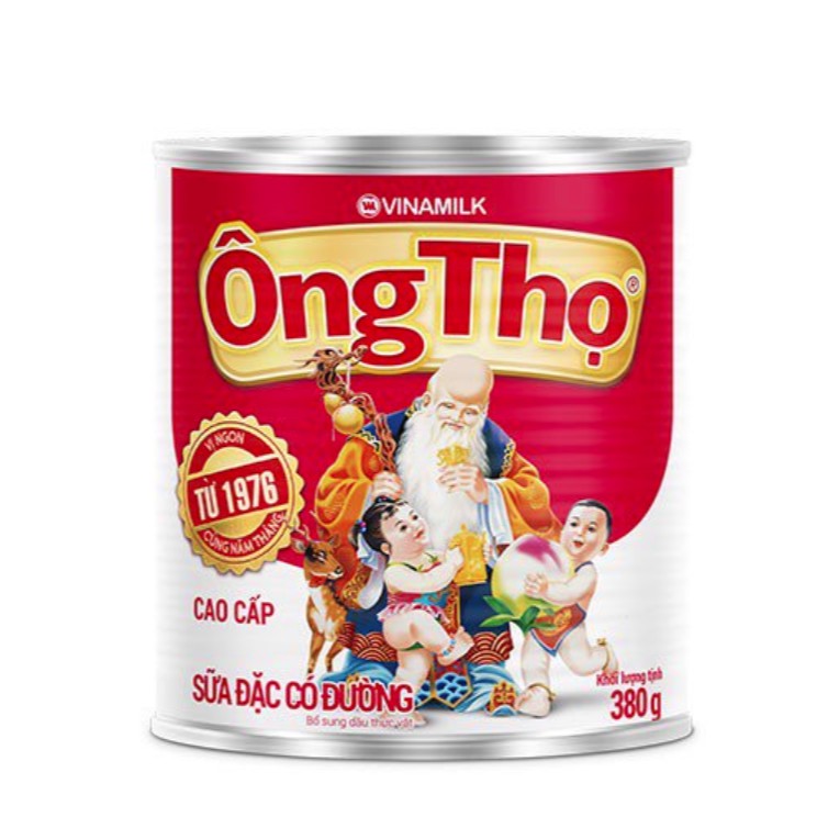 Sữa Đặc Có Đường Ông Thọ Đỏ Hộp Thiếc 380g