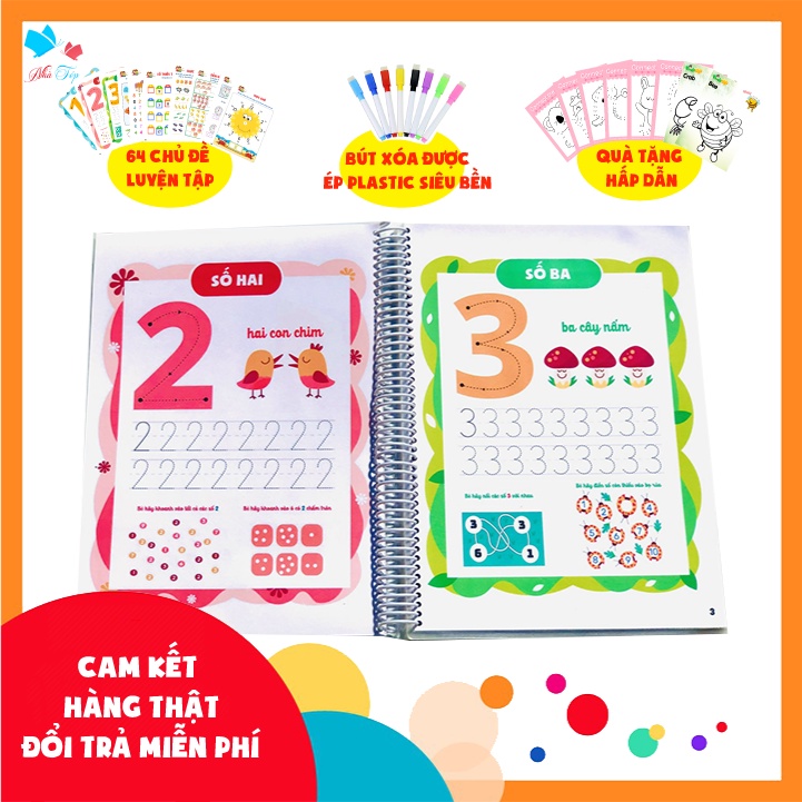 Học liệu toán viết xóa được