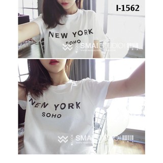 I-1562 thời trang áo thun nữ tay ngắn in new york