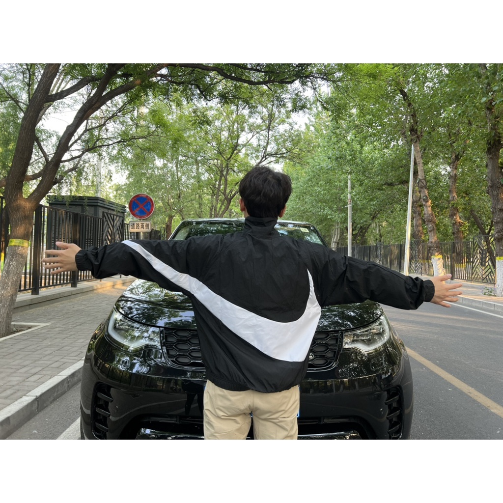 Áo khoác dù Nike Big Logo siêu hot, Jacket Vintage vải dù 2 lớp cao cấp thời trang Hàn Quốc - Yellow Bee