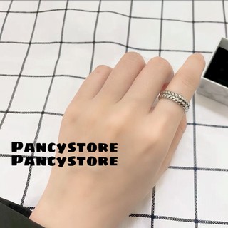 nhẫn vân lá unisex cá tính
