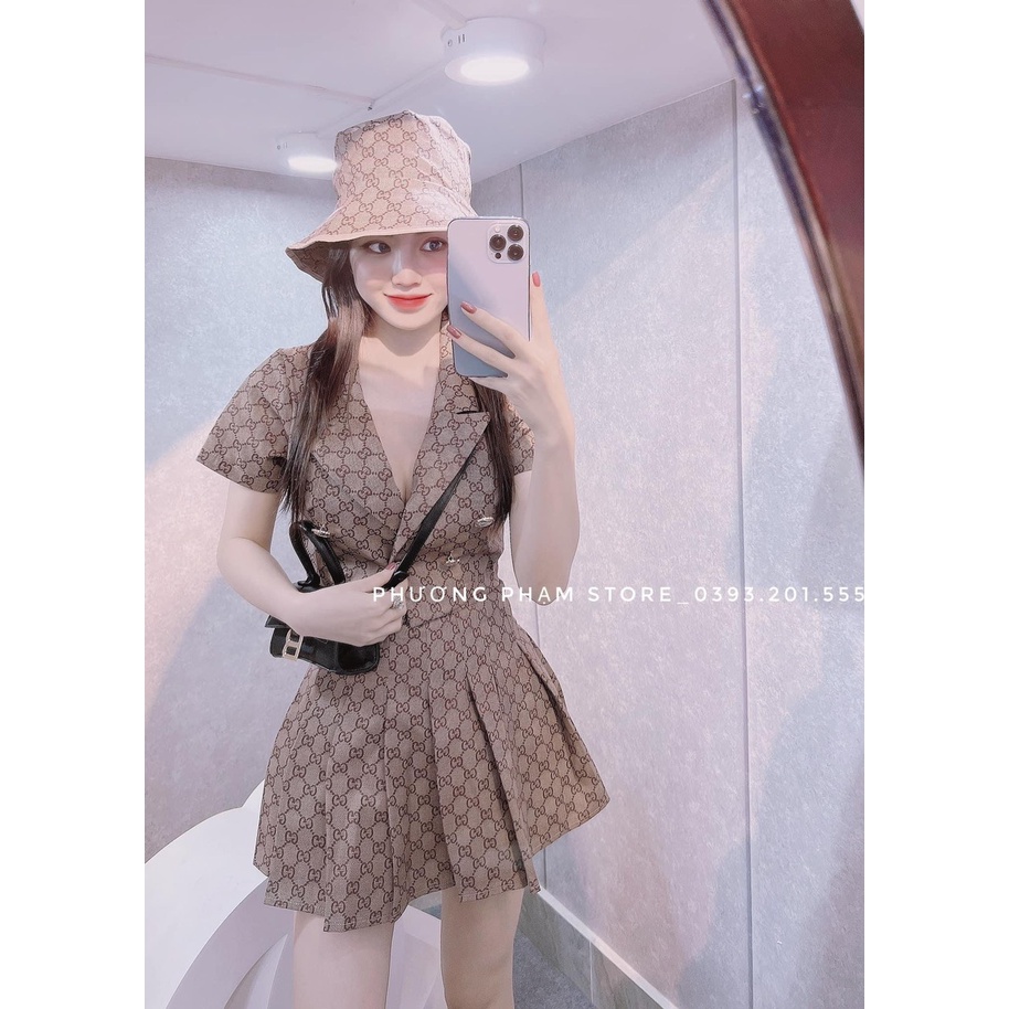 Set áo chân váy gucci