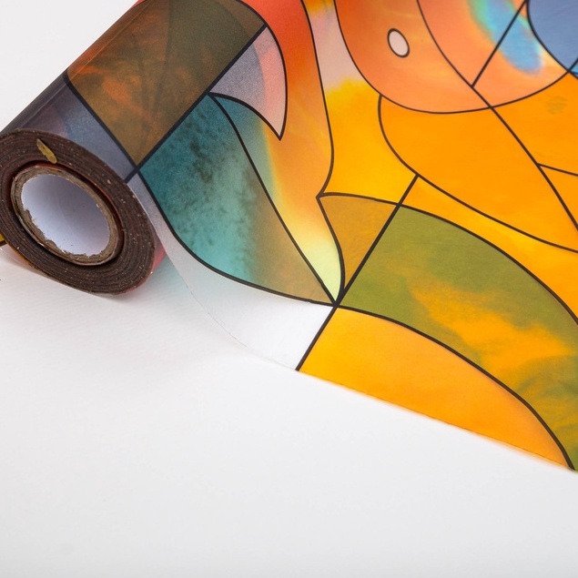 Giấy Dán Kính Hoa Văn Trang Trí Nhà Ở, Nhà Tắm Có Sẵn Keo - Cá Cảnh Độc Đáo A09, Khổ Rộng 90cm