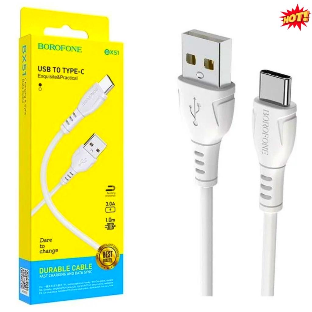Dây Sạc Nhanh Micro, TypeC, I.P Dài 1M BX51, Cáp Sạc 2.4A Chính Hãng Bảo Hành 1 Năm