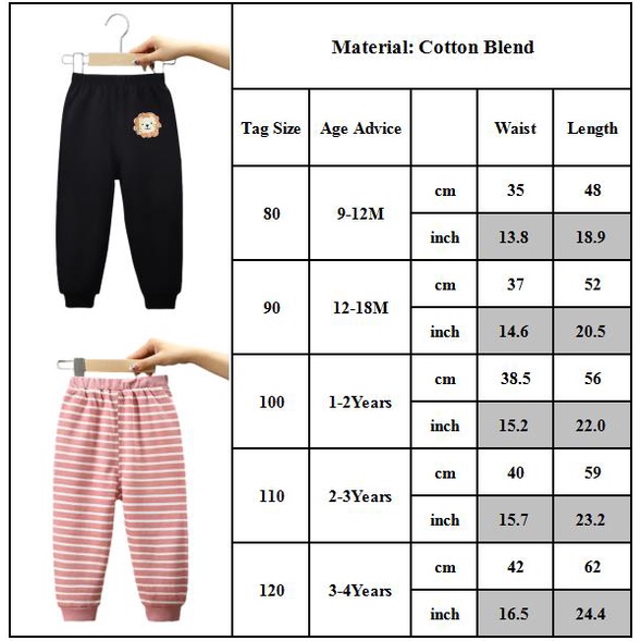 Quần Thể Thao Seluar Panjang Budak Lelaki Perempuan Lưng Thun Bằng Cotton Nguyên Chất Thời Trang Hàn Quốc Cho Bé Trai Và Bé Gái 3-12